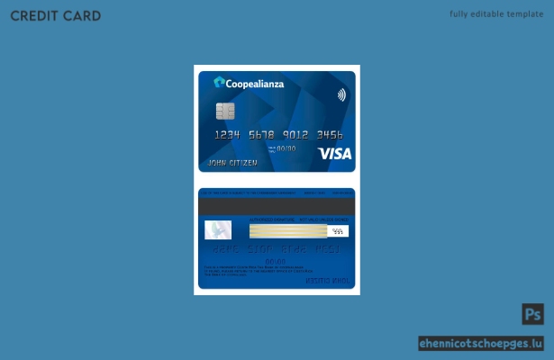 Costa Rica Coopealianza Visa Classic Karte – Beispielvorschau